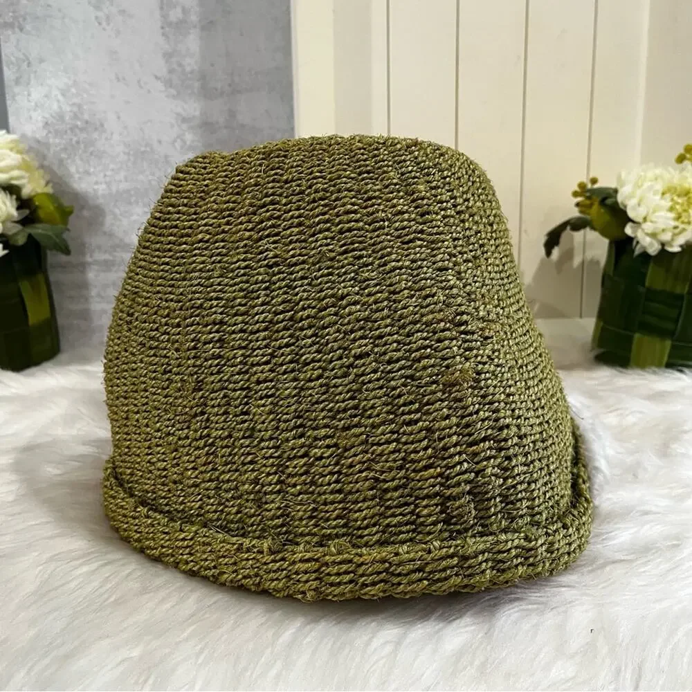 NEW Pottery Barn Seagrass Raffia Flower Planter Basket Limited Edition LG NWOT